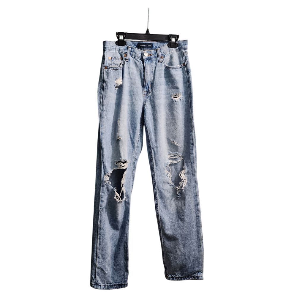 Aeropostale Light Wash Distressed Mom Jeans High Rise Vintage Style Size 0